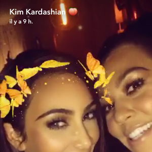 Kim et Kourtney Kardashian sur Snapchat le 31 juillet 2016