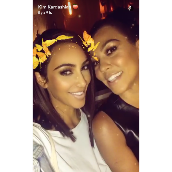 Kim et Kourtney Kardashian sur Snapchat le 31 juillet 2016