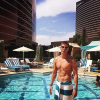 Matthieu Delormeau en vacances à Las Vegas fin juillet 2016, photo Instagram.