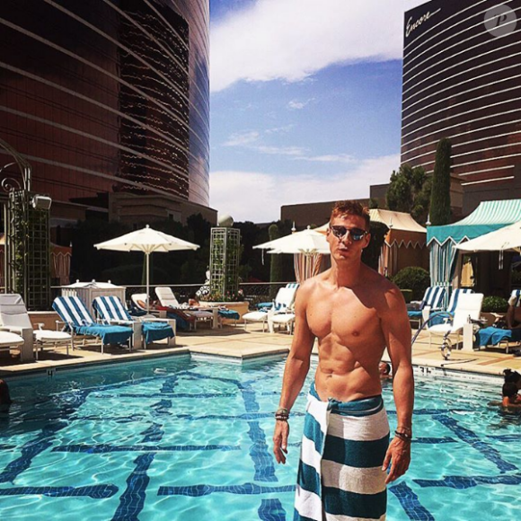 Matthieu Delormeau en vacances à Las Vegas fin juillet 2016, photo Instagram.