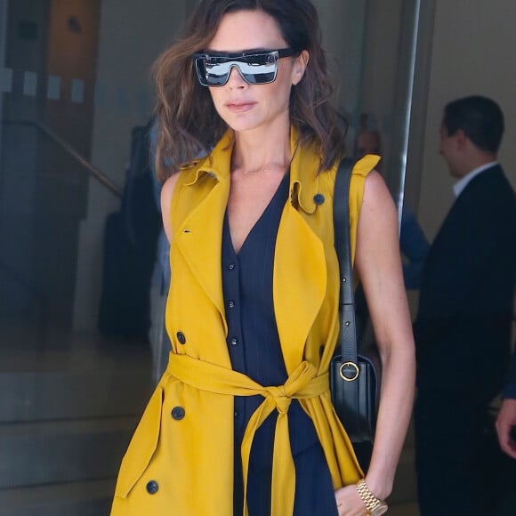 Victoria Beckham sort de son hôtel à New York, le 24 juin 2016.