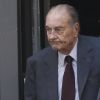 Jacques Chirac est allé déjeuner au restaurant "Le père Claude" avec sa femme Bernadette et sa fille Claude à Paris le 4 octobre 2014.
