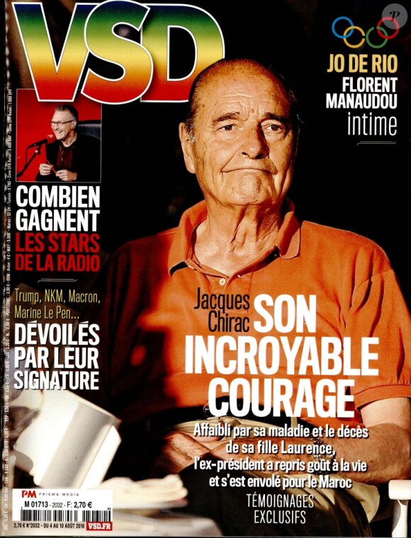 Couverture du magazine "VSD" du 4 au 10 août 2016