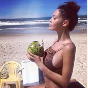 Nabilla au Brésil fin juillet-début août 2016, photo Instagram