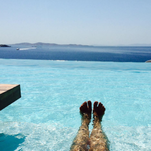 Pauline Ducruet lors de ses vacances à Mykonos à l'été 2015, photo Instagram.