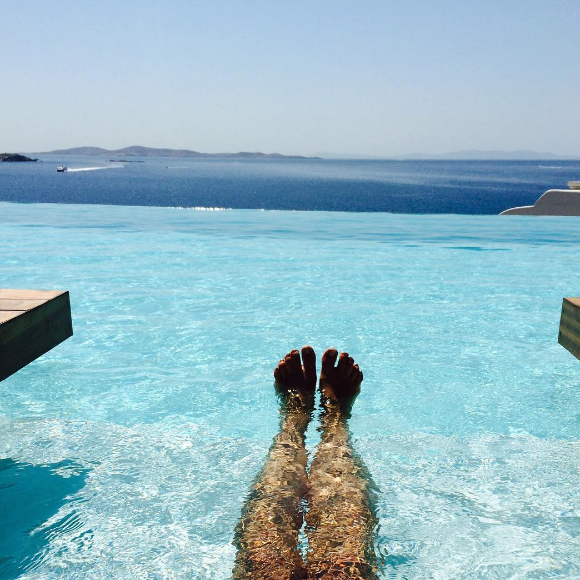 Pauline Ducruet lors de ses vacances à Mykonos à l'été 2015, photo Instagram.