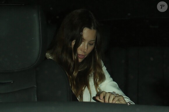 Justin Timberlake et sa femme Jessica Biel à la sortie du club The Nice Guy à Los Angeles, le 8 août 2016