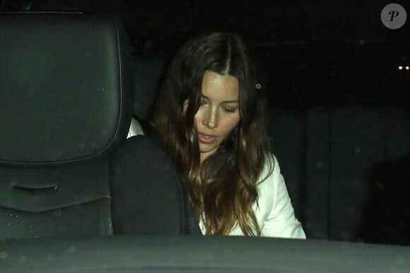 Justin Timberlake et sa femme Jessica Biel à la sortie du club The Nice Guy à Los Angeles, le 8 août 2016
