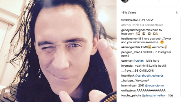 Tom Hiddleston sur Instagram : 1er selfie troublant, Robert Downey Jr. se moque