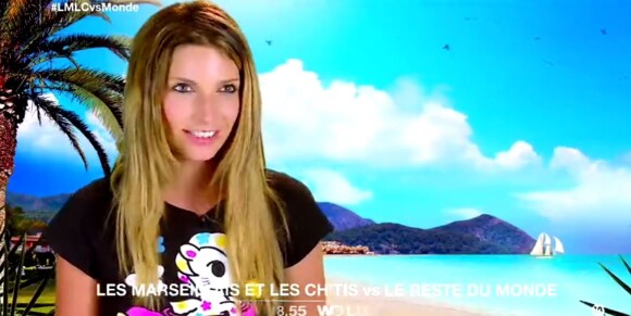 Nadège Lacroix dans "Les Marseillais et les Ch'tis VS Le reste du monde", pré-générique, août 2016