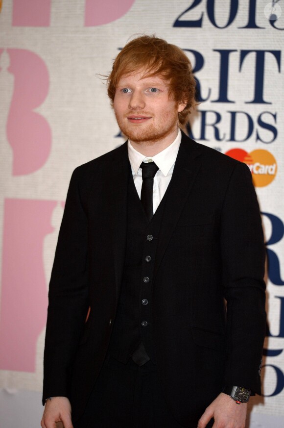 Ed Sheeran - Soirée des "BRIT Awards 2015" à Londres. Le 25 février 2015.