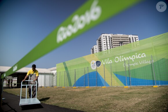 Illustration dans le village olympique à Rio de Janeiro, le 26 juillet 2016