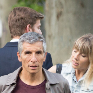 Exclusif - Nagui et sa femme Mélanie Page - Arrivée des people au concert de Mika à l'AccorHotels Arena à Paris, le 27 mai 2016.