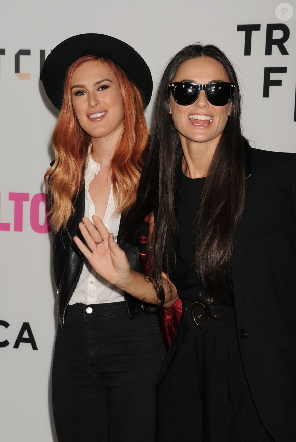  Demi Moore et sa fille Rumer Willis - Première de "Palo Alto" à Los Angeles le 5 mai 2014. 