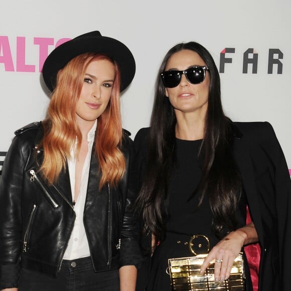  Demi Moore et sa fille Rumer Willis - Première de "Palo Alto" à Los Angeles le 5 mai 2014. 