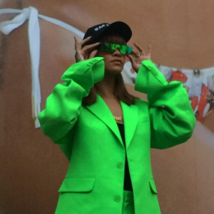 Rihanna en visite à la 9e édition de la Biennale de Berlin. Photo publiée le 17 août 2016.