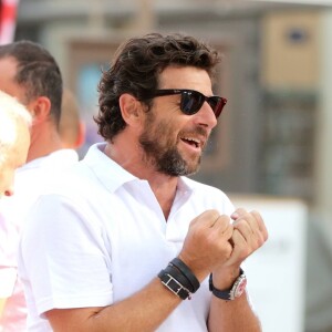 Patrick Bruel - Tournoi de pétanque des célébrités organisé par la maison Sénéquier sur la place des Lices à Saint-Tropez le 19 août 2016.