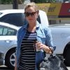 Exclusif - Katherine Heigl enceinte à la sortie d'un salon de manucure à Los Angeles, le 15 août 2016.