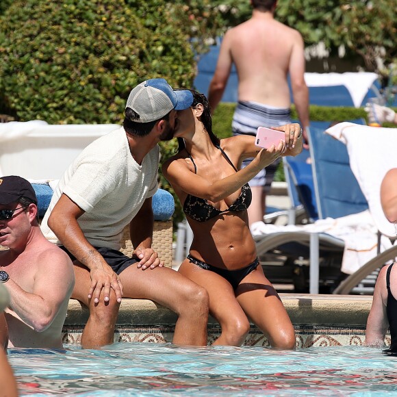 Exclusif - Nabilla Benattia et son compagnon Thomas Vergara en vacances à Las Vegas, le 7 août 2016.