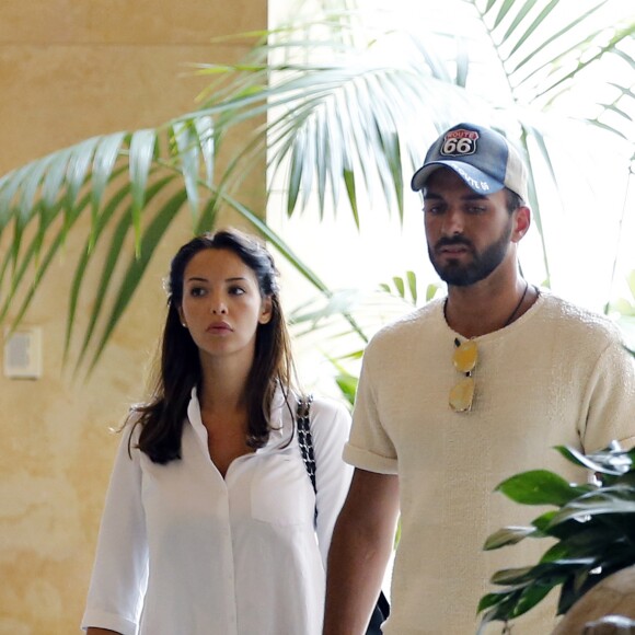 Exclusif - Nabilla Benattia et son compagnon Thomas Vergara en vacances à Las Vegas, le 7 août 2016.