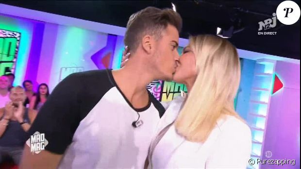 Andréane des &quot;Anges 8&quot; et Andréas du Mad Mag, en couple ! Le 23 août 2016.