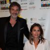Avy Marciano et sa femme Diane Robert - 3ème festival "Les Heros de la Tele" à Beausoleil le 11 octobre 2014.