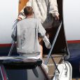 Justin Bieber et Sofia Richie montent dans un jet privé à Van Nuys (Los Angeles) le 26 août 2016