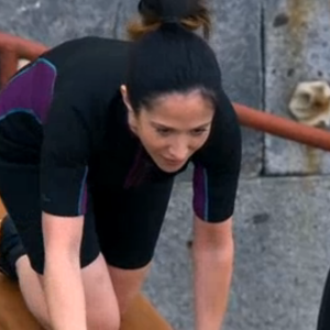 Fabienne Carat dans Fort Boyard, diffusé le 27 août 2016.