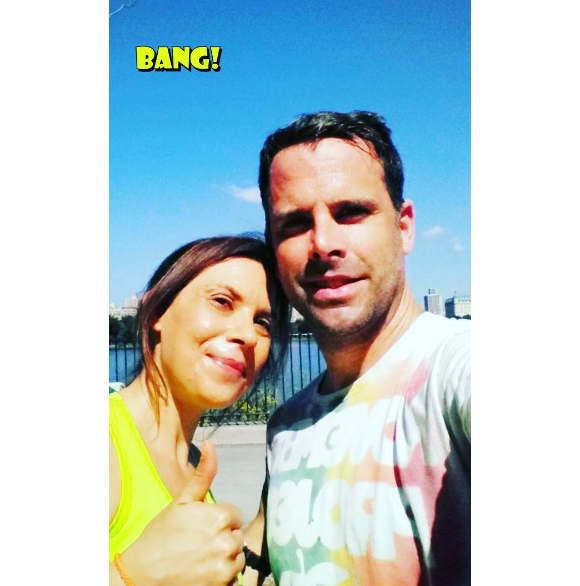 Marion Bartoli s'entraîne pour le marathon de New York avec son coach sportif. Photo publiée sur Instagram, le 28 août 2016