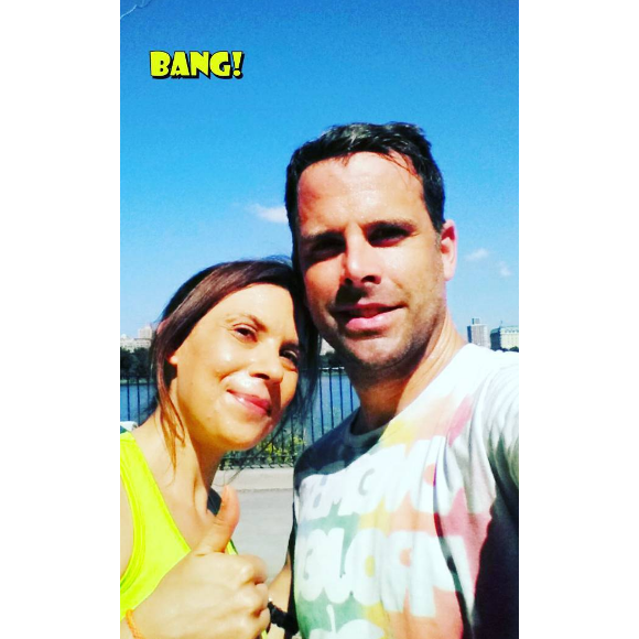 Marion Bartoli s'entraîne pour le marathon de New York avec son coach sportif. Photo publiée sur Instagram, le 28 août 2016