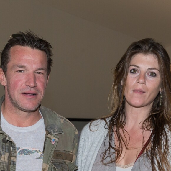 Exclusif - Benjamin Castaldi avec sa compagne Aurore Aleman - People dans le pavillon Eiffel décoré par Luxury Living lors du Longines Paris Eiffel Jumping au Bois de Boulogne à la plaine de Jeux de Bagatelle à Paris le 2 juillet 2016. © Olivier Borde / Veeren / Bestimage