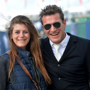 Exclusif - Benjamin Castaldi et sa compagne Aurore Aleman lors du Longines Paris Eiffel Jumping au Bois de Boulogne à la plaine de Jeux de Bagatelle à Paris, le 2 juillet 2016.© Borde-Veeren/Bestimage