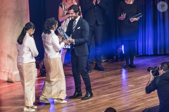 Le prince Carl Philip de Suède présidait la remise des Prix de l'eau junior de Stockholm (Stockholm Junior Water Prize), le 30 août 2016.