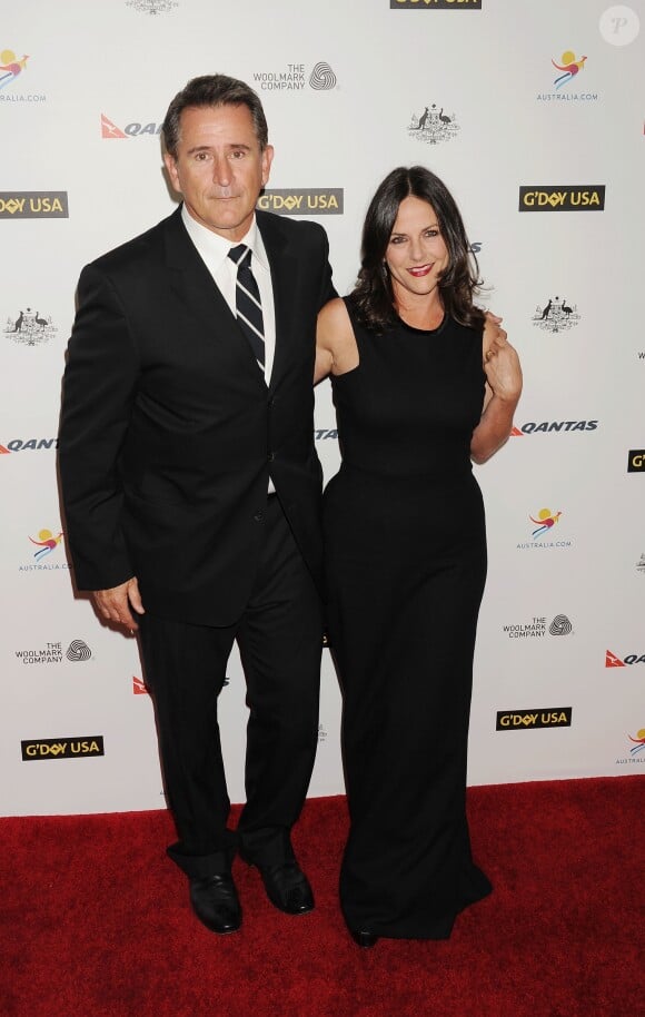 Anthony LaPaglia et Gia Carides à la Soiree de gala "G' Day USA Los Angeles Black Tie" au JW Marriott a Los Angeles, le 11 janvier 2014.