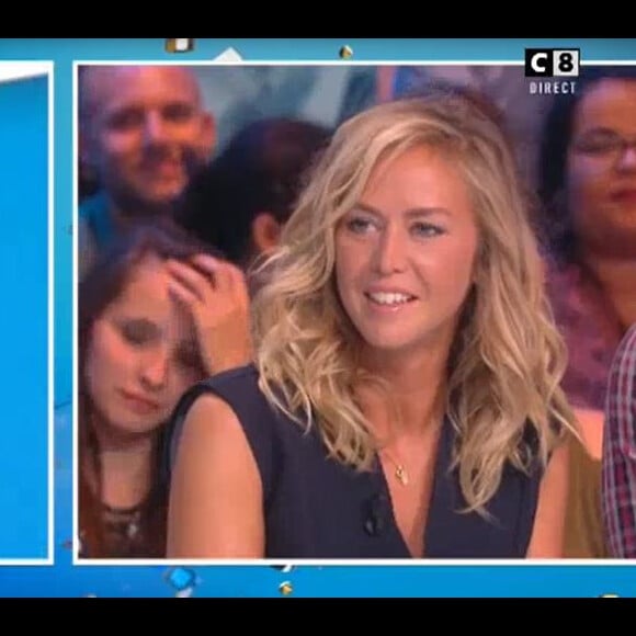 Enora Malagré et Cyril Hanouna sur le plateau de "TPMP", lundi 5 septembre 2016, sur C8