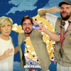 Eric et Quentin dans la tour TF1, le lundi 5 septembre 2016. Ici avec Evelyne Dhéliat.