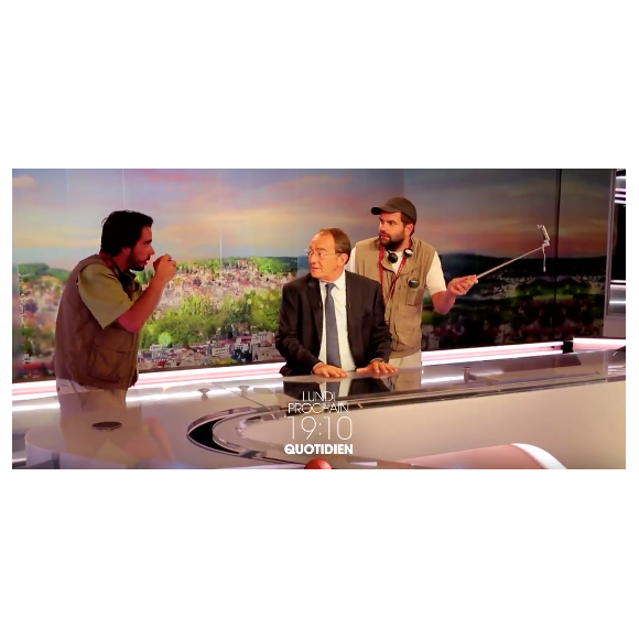 Eric et Quentin dans la tour TF1, le lundi 5 septembre 2016. Ici avec Jean-Pierre Pernaut.