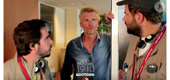 Eric et Quentin dans la tour TF1, le lundi 5 septembre 2016. Ici avec Denis Brogniart.