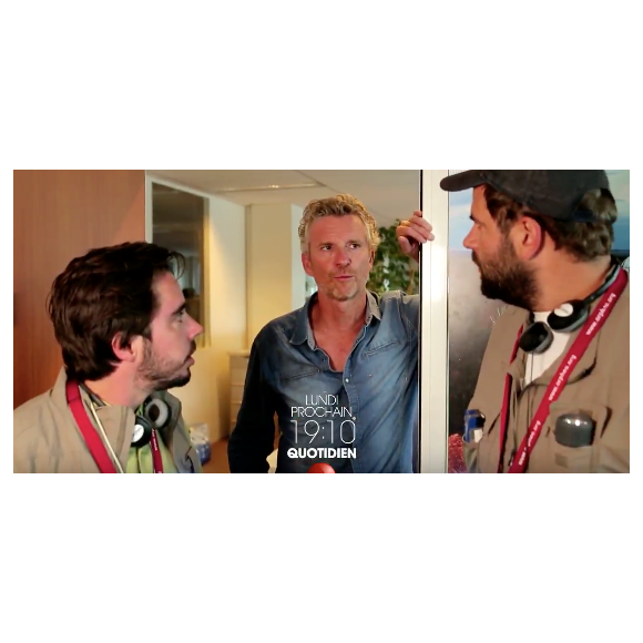 Eric et Quentin dans la tour TF1, le lundi 5 septembre 2016. Ici avec Denis Brogniart.