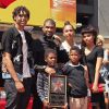 Usher en famille avec sa femme Grace Miguel et ses enfants Naviyd Raymond et Usher Raymond V - Usher inaugure son étoile sur le Walk of Fame à Hollywood, le 7 septembre 2016.