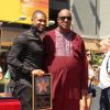 Usher et Stevie Wonder - Usher inaugure son étoile sur le Walk of Fame à Hollywood, le 7 septembre 2016.