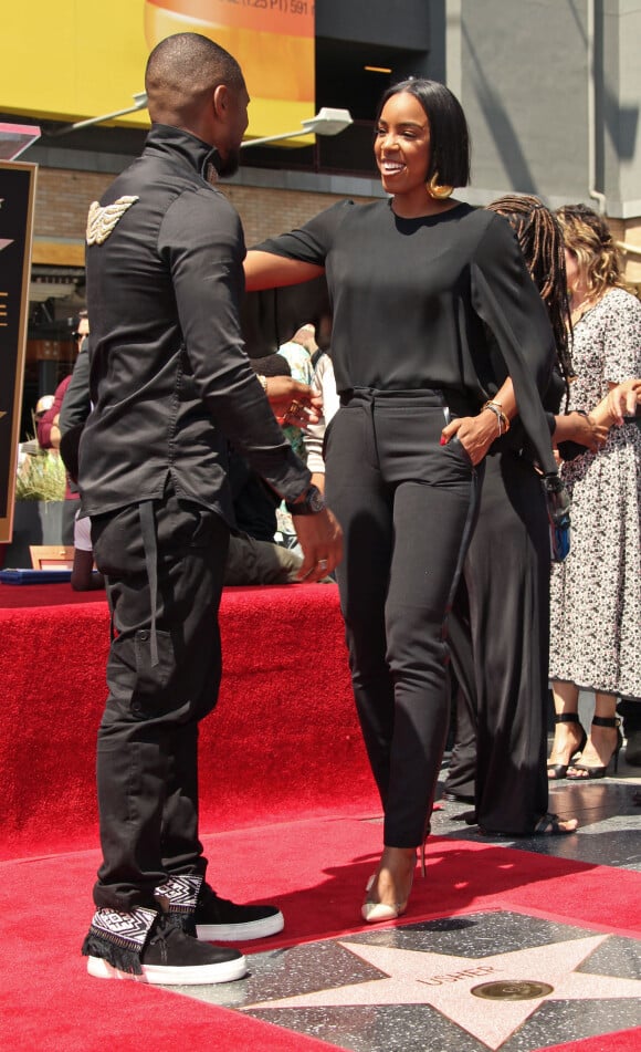 Usher et Kelly Rowland - Usher inaugure son étoile sur le Walk of Fame à Hollywood, le 7 septembre 2016.