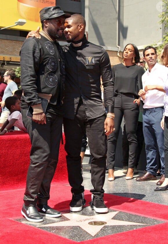 Usher et will.i.am - Usher inaugure son étoile sur le Walk of Fame à Hollywood, le 7 septembre 2016.