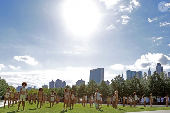 Défilé "Yeezy season 4" de Kanye West au Franklin D. Roosevelt Four Freedoms Park à New York le 7 septembre 2016.