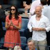 Bruce Willis et sa femme Emma lors des demi-finales hommes à l'US Open à New York le 9 septembre 2016.