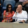 Bruce Willis et sa femme Emma lors des demi-finales hommes à l'US Open à New York le 9 septembre 2016.