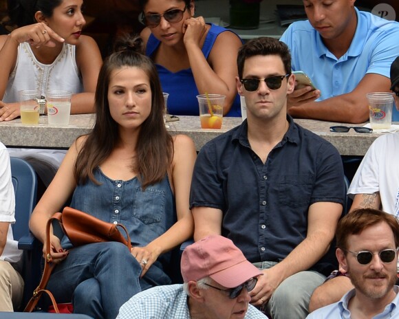 Justin Bartha et sa femme Lia Smith lors des demi-finales hommes à l'US Open à New York le 9 septembre 2016.