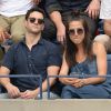 Justin Bartha et sa femme Lia Smith lors des demi-finales hommes à l'US Open à New York le 9 septembre 2016.