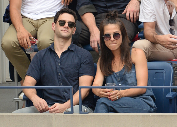 Justin Bartha et sa femme Lia Smith lors des demi-finales hommes à l'US Open à New York le 9 septembre 2016.