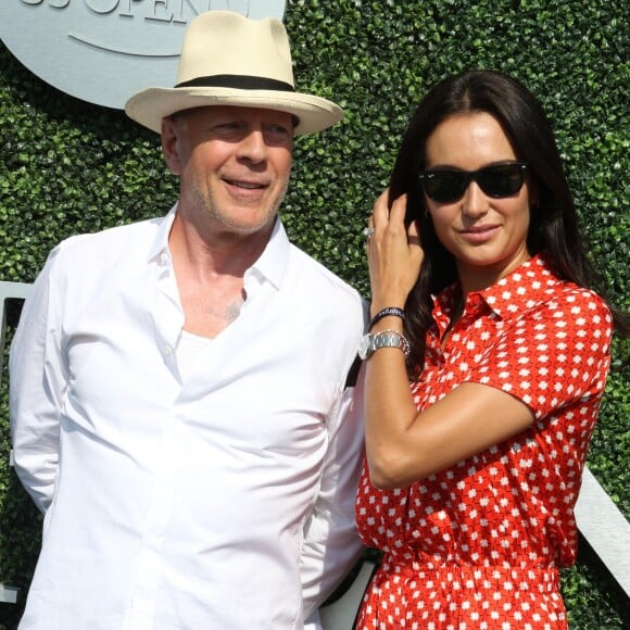 Bruce Willis et sa femme Emma à l'USTA Billie Jean King National Tennis Center à Flushing Meadows lors des demi-finales hommes à l'US Open le 9 septembre 2016. © John Barrett/Globe Photos/Zuma Press/Bestimage